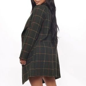 Fashion Nova Sz L Open Front Jacket in Olive